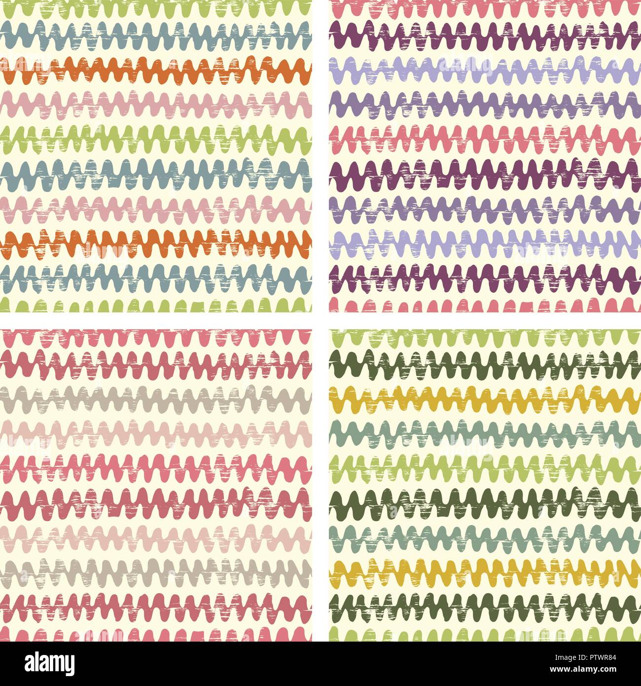 Ensemble d'onde différentes. Résumé Peint à la main avec motif transparent ethnique effet grunge. Schéma traditionnel tribales africaines. Pour utiliser le papier peint Illustration de Vecteur