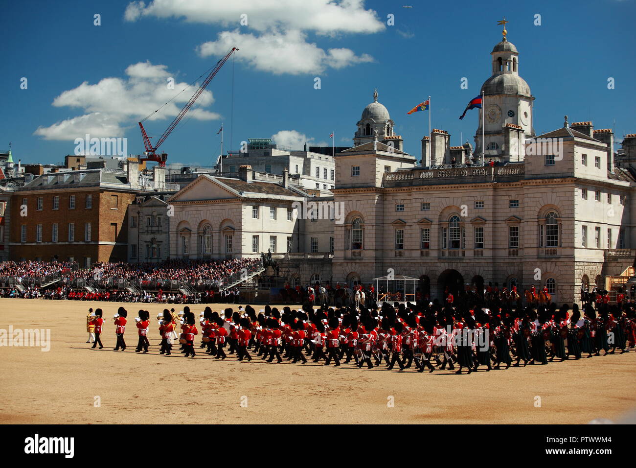 Le Colonel's Review 2017, la deuxième répétition pour la parade du Color parade, London, UK.Horse Guards Parade. Banque D'Images