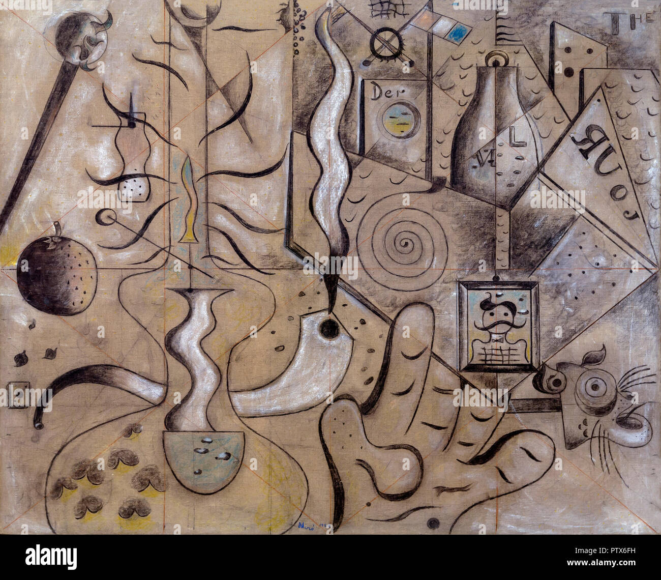 La lampe à pétrole, Joan Miro, 1924, Art Institute of Chicago, Chicago, Illinois, USA, Amérique du Nord Banque D'Images