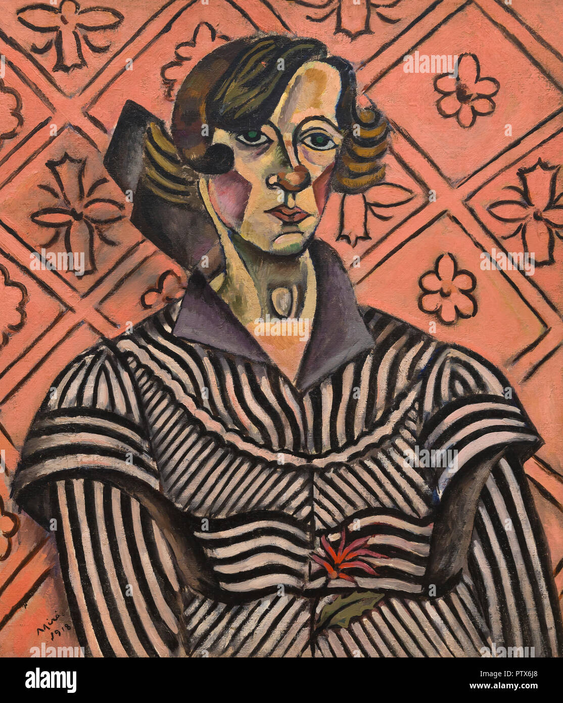 Portrait de Juanita Obrador, Joan Miro, 1918, Art Institute of Chicago, Chicago, Illinois, USA, Amérique du Nord Banque D'Images