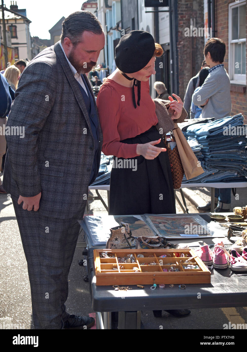 La région de Gardner Street Market à Brighton Banque D'Images