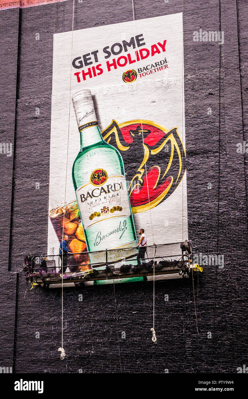 Peintres Billboard Canal Street, Manhattan - New York, New York, USA Banque D'Images