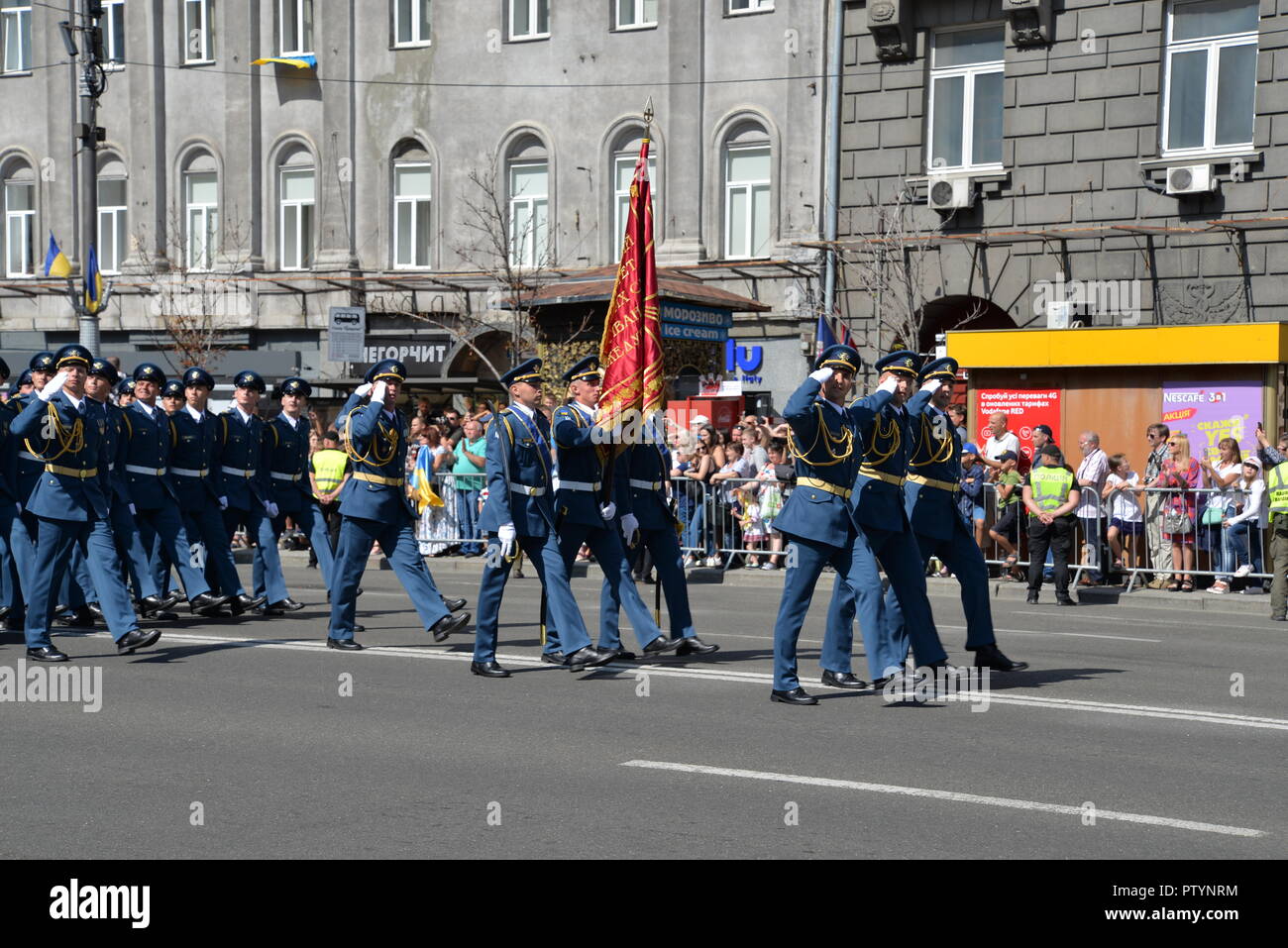 Défilé de jour de l'Indépendance à Kiev 2018 Banque D'Images