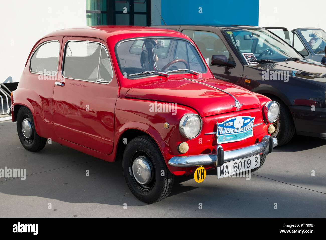 1972 Seat 600. Classic car réunion à Torremolinos, Malaga, Espagne. Banque D'Images