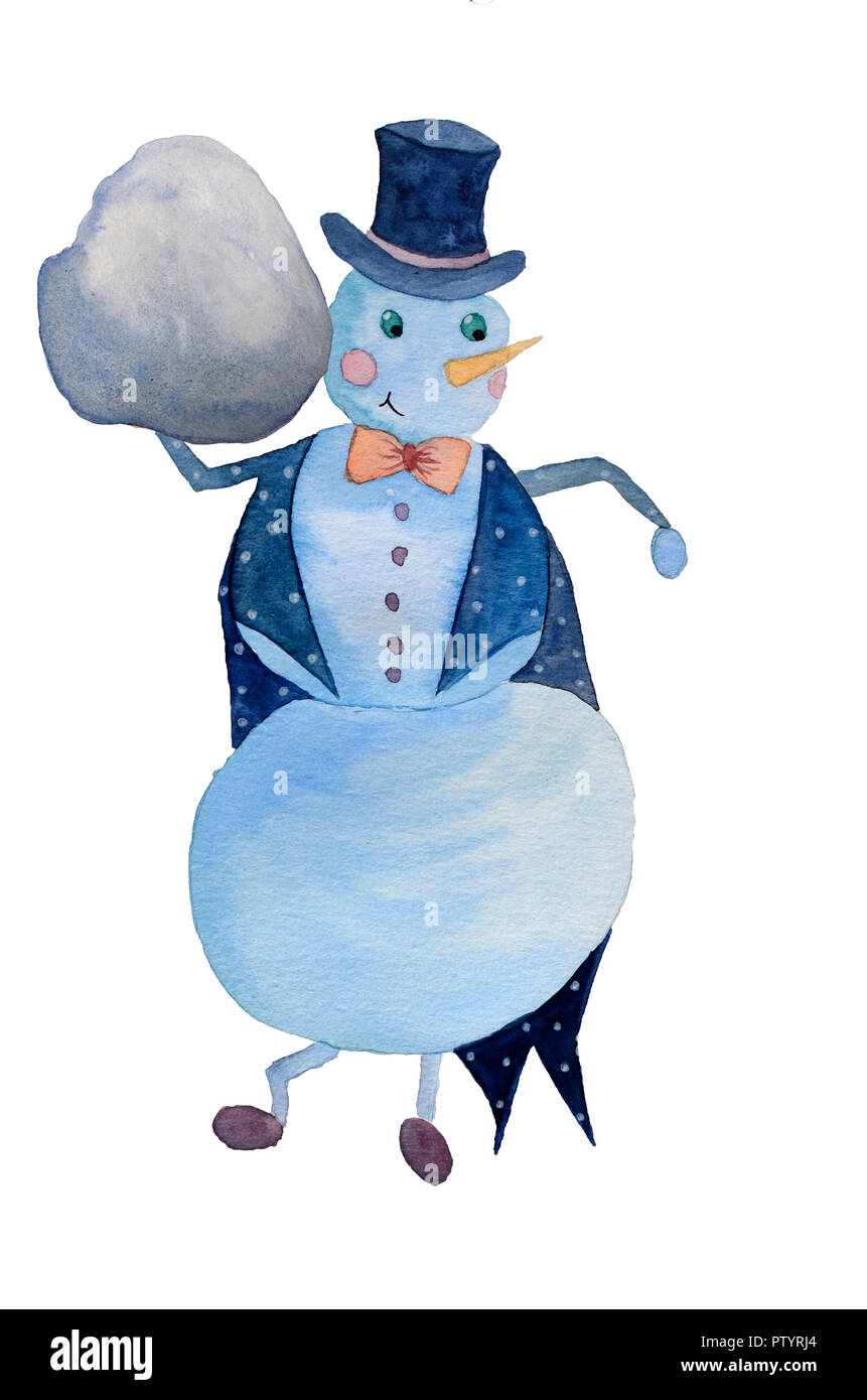 Carte De Voeux Bonhomme De Neige Avec Des Queues En Aquarelle Photo Stock Alamy Carte De Voeux Bonhomme De Neige Avec Des Queues En Aquarelle Photo Stock Alamy