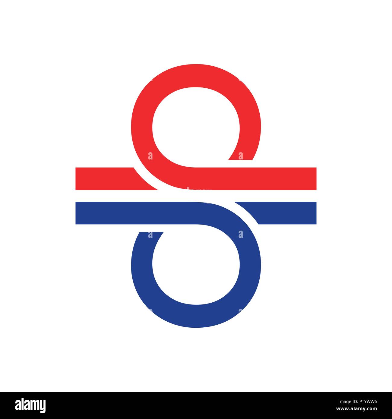 S8 personnalisé initiales Lettermark Symbole vecteur connexion Smart Design Logo Graphique Illustration de Vecteur