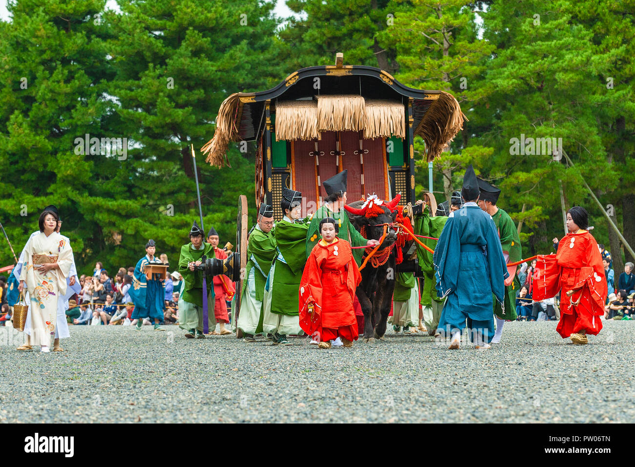 Kyoto, Japon - 22 octobre 2016 : Festival de l'âge, une ancienne et authentique parade de costumes de différentes périodes féodale japonaise. Banque D'Images