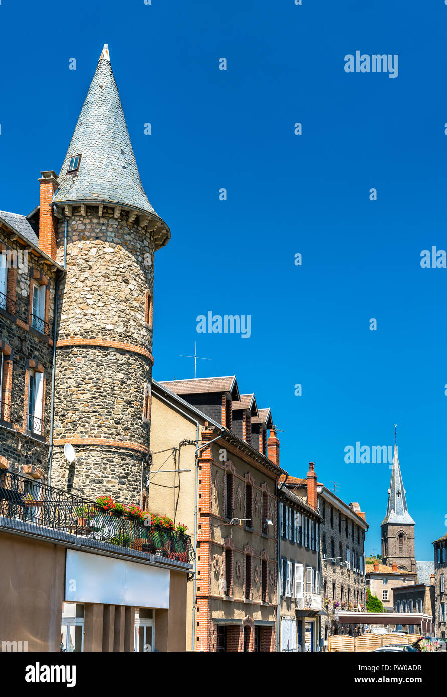 Tours à Saint-Flour, une ville du centre de la France Banque D'Images