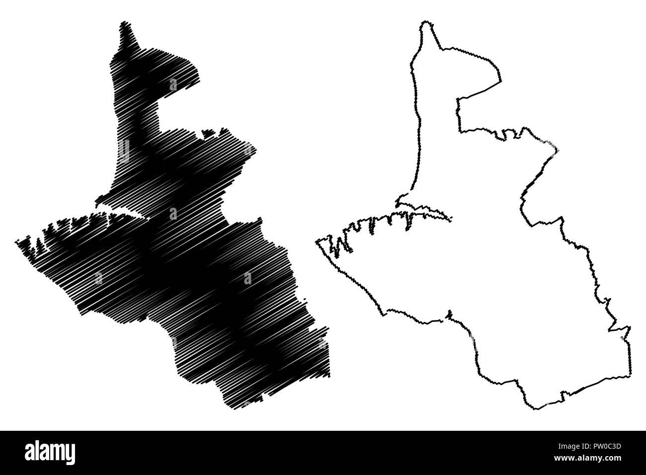 Sébastopol (Russie, Sujets de la Fédération de Russie, les villes de Russie) map vector illustration, scribble sketch carte Sebastopol Illustration de Vecteur