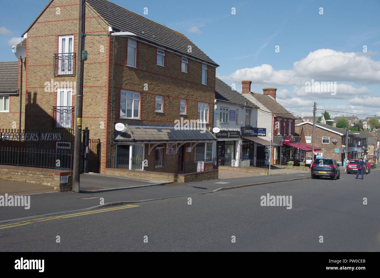 Longfield Kent Boutiques High Street Banque D'Images