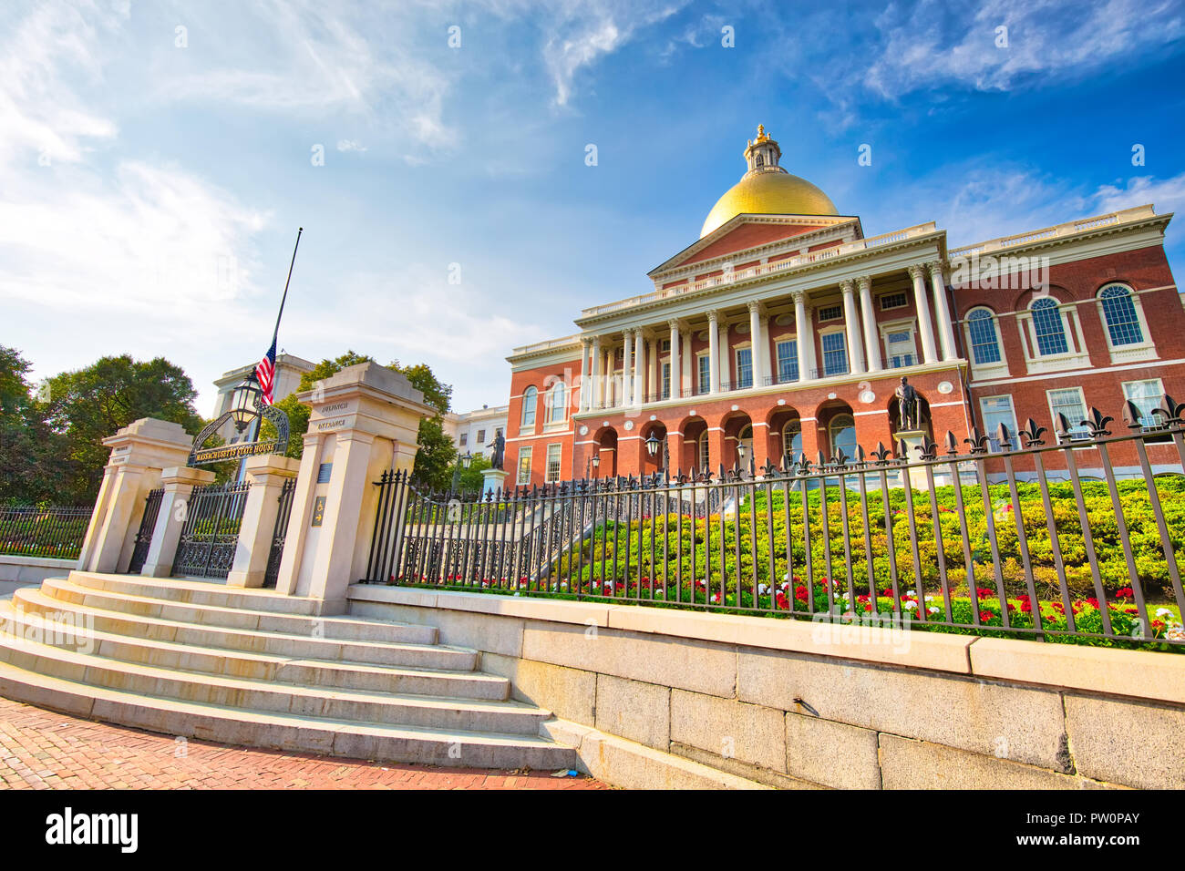 Massachusetts State House à Boston Banque D'Images