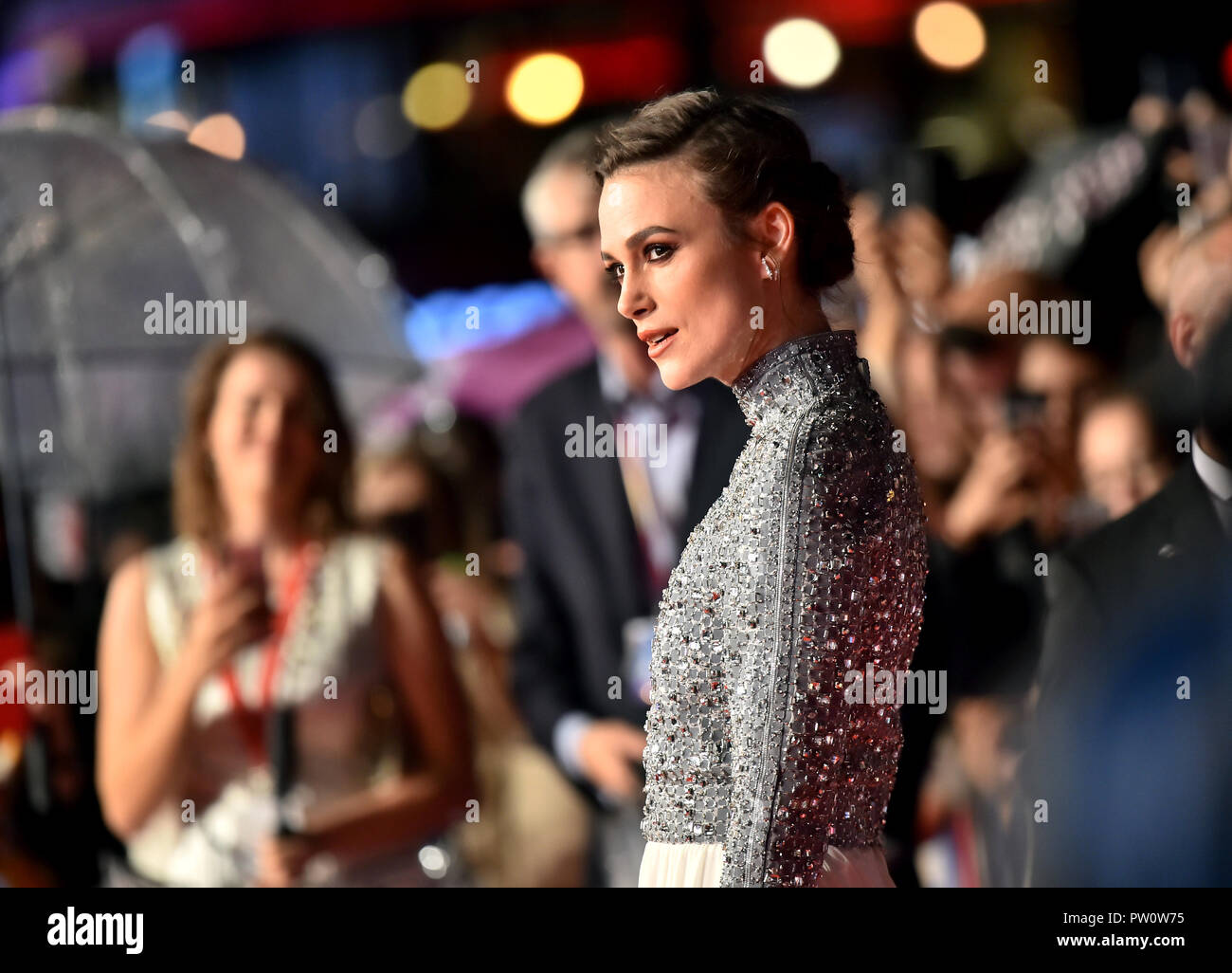 Keira Knightley participant à la Colette UK Premiere dans le cadre de la BFI London Film Festival au Cineworld Leicester Square, Londres. Banque D'Images