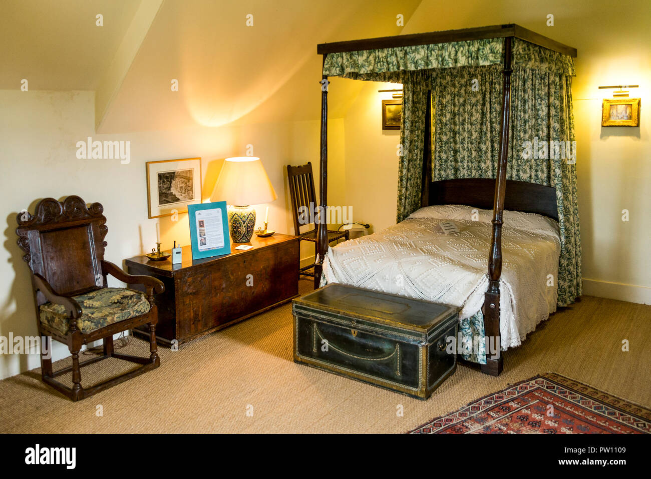 Intérieur d'une des chambres dans le Château de Crathes près de Banchory, Aberdeenshire, Scotland Banque D'Images