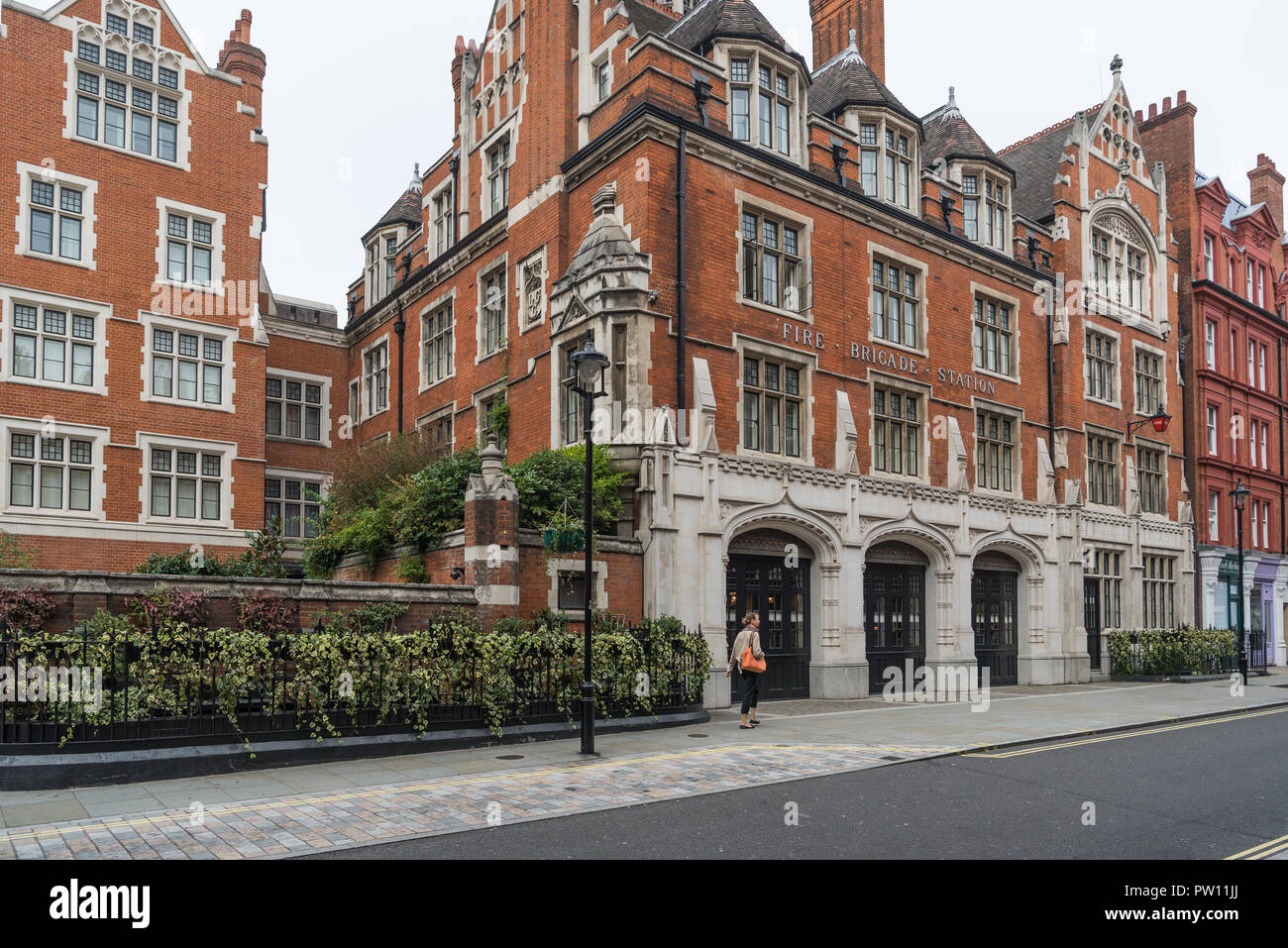 Le Chiltern Hotel et restaurant Firehouse, Chiltern Street, Marylebone, London, England, UK Banque D'Images