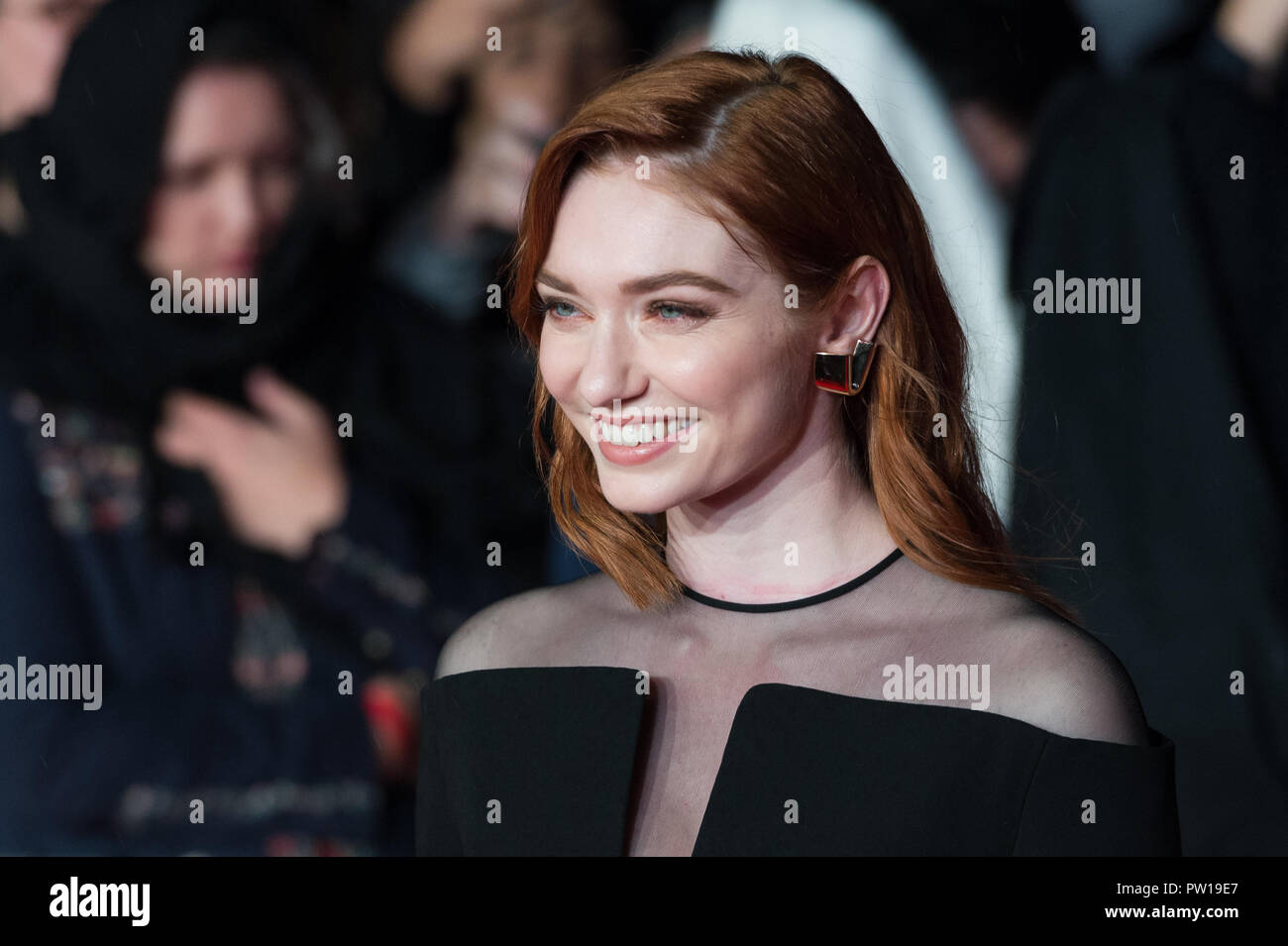 Londres, Royaume-Uni. 11 octobre 2018. Eleanor Tomlinson assiste à la première du film britannique 'Colette' au Cineworld, Leicester Square durant la 62e Festival du Film de Londres BFI Mécènes Gala. Credit : Wiktor Szymanowicz/Alamy Live News Banque D'Images