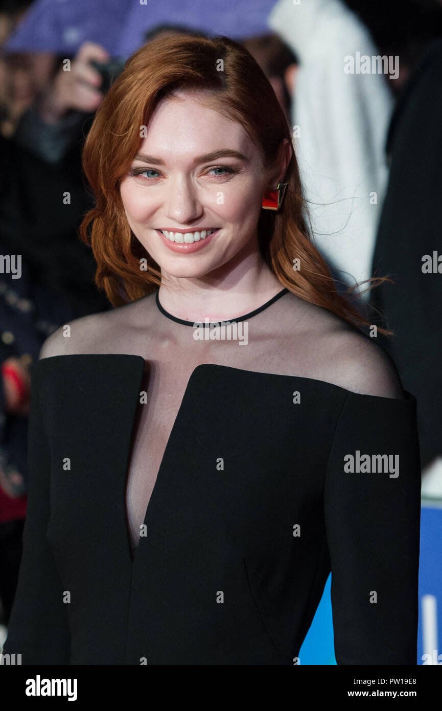 Londres, Royaume-Uni. 11 octobre 2018. Eleanor Tomlinson assiste à la première du film britannique 'Colette' au Cineworld, Leicester Square durant la 62e Festival du Film de Londres BFI Mécènes Gala. Credit : Wiktor Szymanowicz/Alamy Live News Banque D'Images
