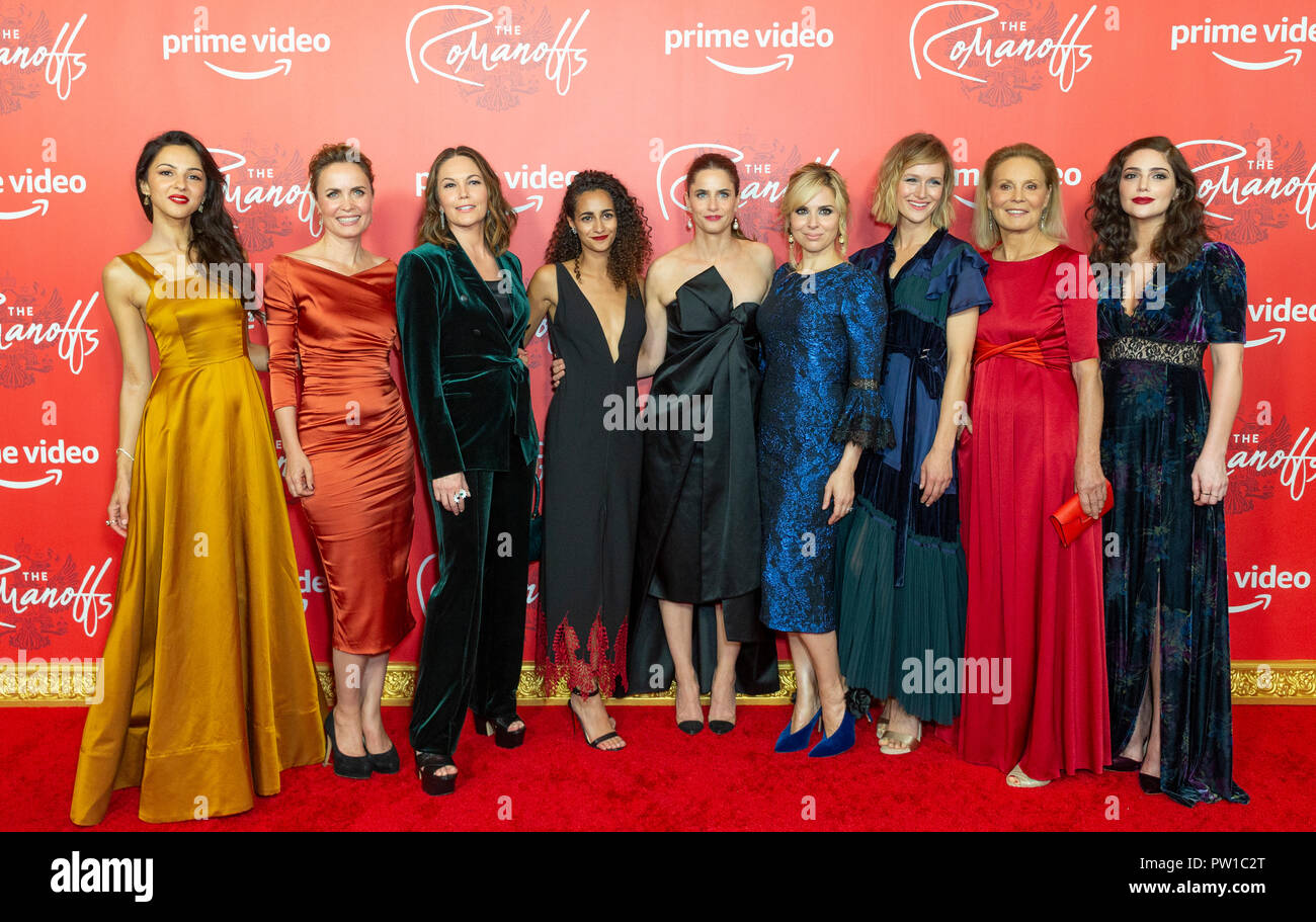 New York, USA - 11 octobre 2018 : femme cast assiste à l'Amazone Première du Romanov à thé russe Prix Crédit : lev radin/Alamy Live News Banque D'Images