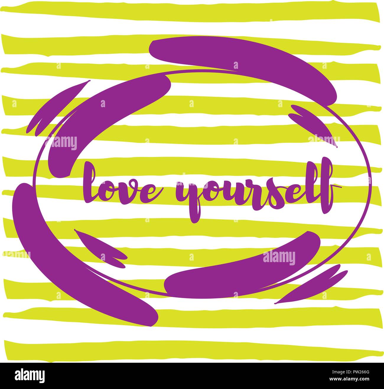 Vector illustration. Gerbe de plantes abstrait avec une inscription.ici et maintenant Illustration de Vecteur