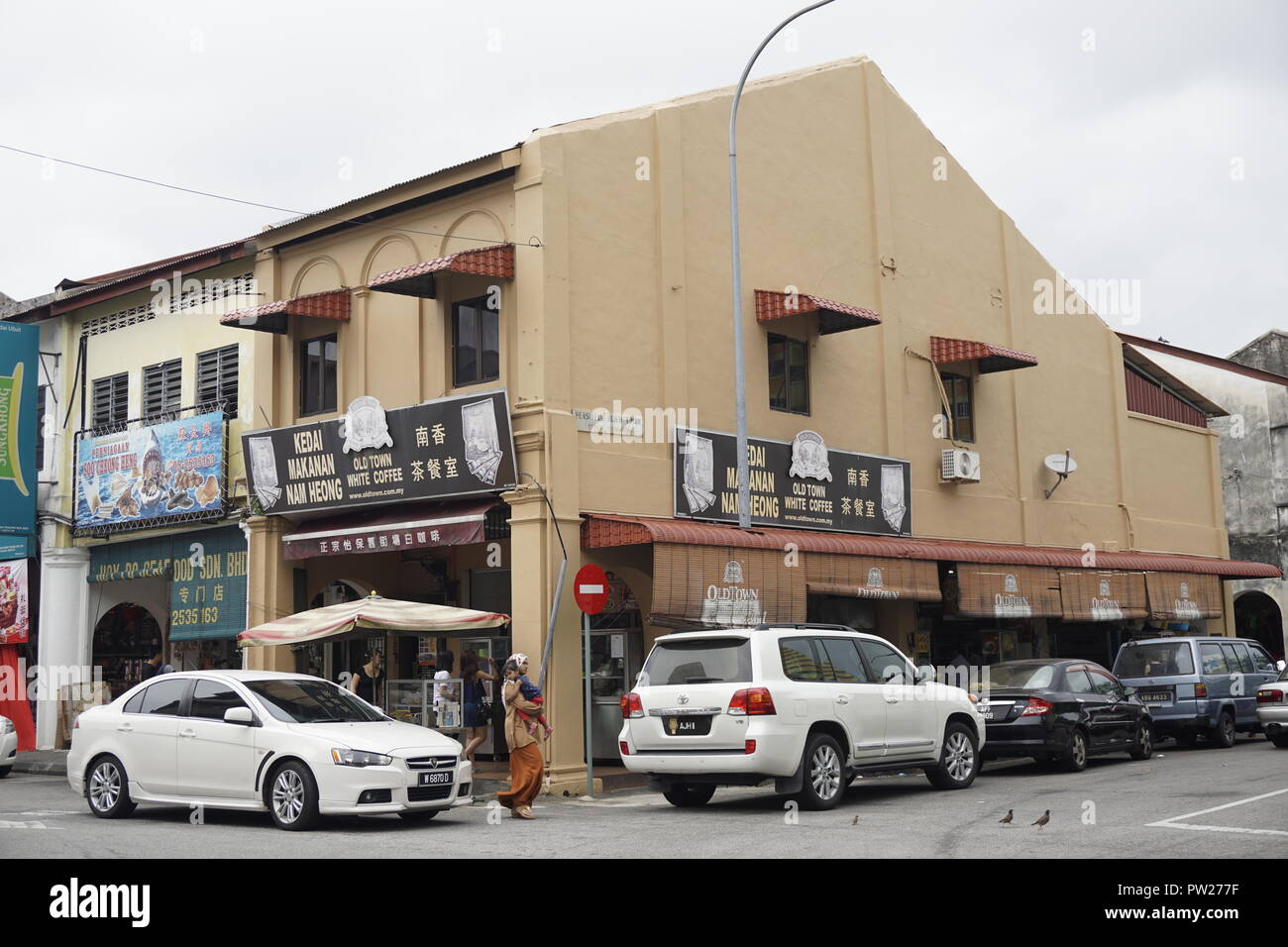 Vieille ville d'origine White Coffee Shop à Ipoh, Malaysi Banque D'Images