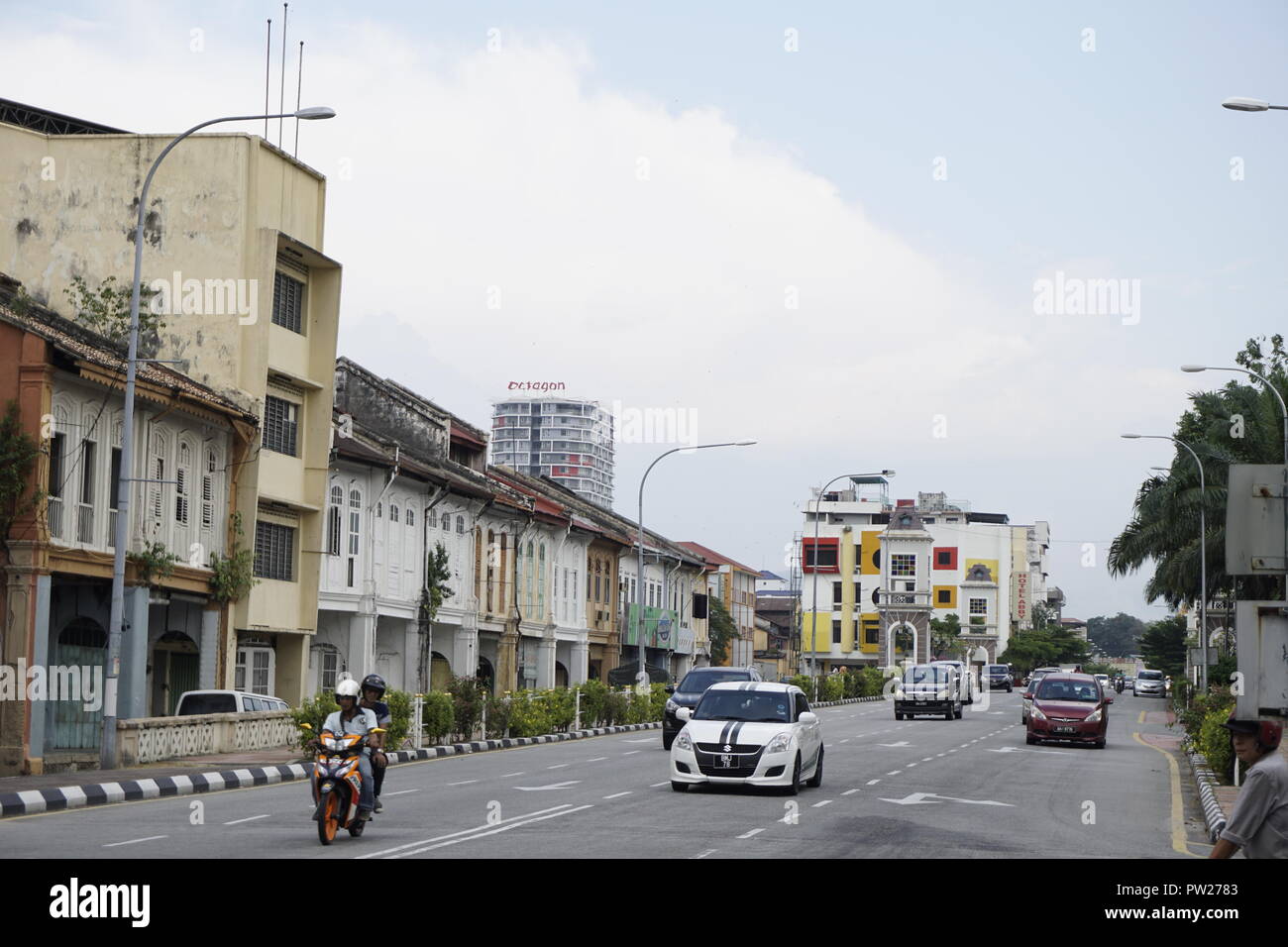 Jalan Sultan Iskandar en vieille ville d'Ipoh, Malaisie Banque D'Images