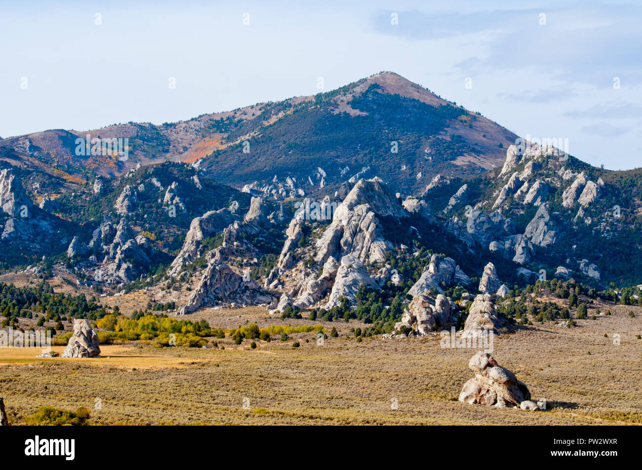 Dans le bassin du ruisseau Cercle National des rochers de ville Réserver, New York Banque D'Images