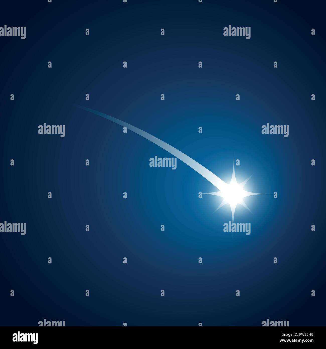 Étoile filante dans le ciel sombre illustration vecteur EPS10 Illustration de Vecteur