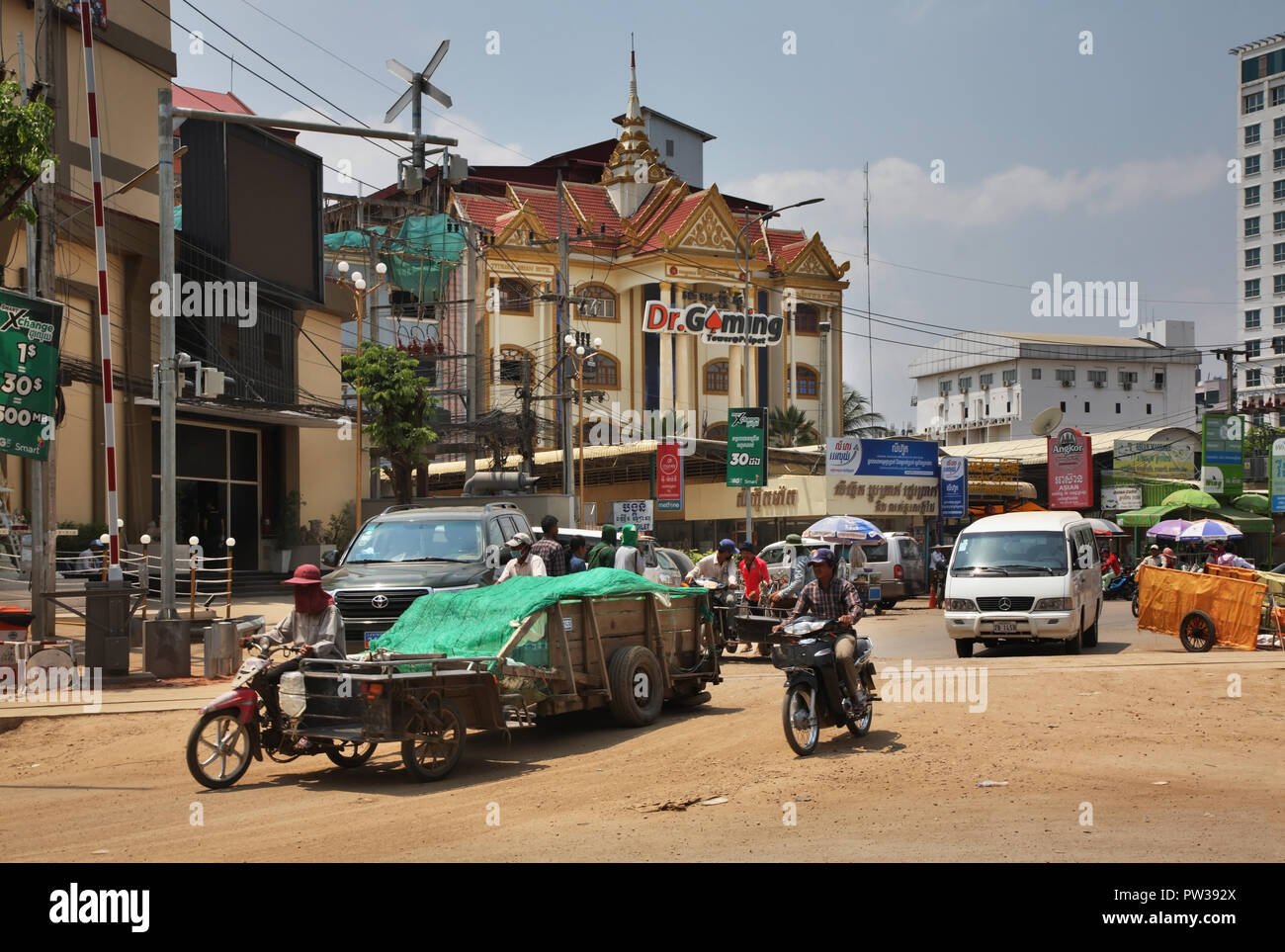 Avis de Poipet. Cambodge Banque D'Images