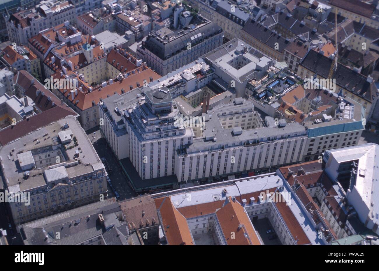 Wien, Hochhaus Herrengasse, Siegfried Theiß und Hans Jaksch 1931-1932, Luftbild Banque D'Images