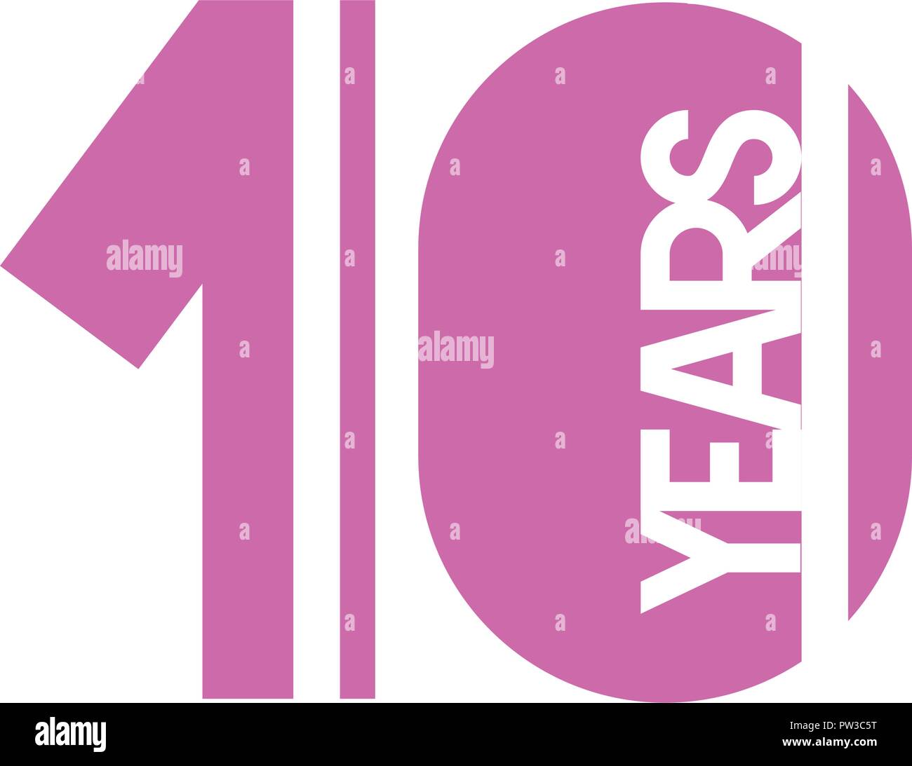 Numero 10 Pour L Anniversaire De L Icone De Carte Image Vectorielle Stock Alamy