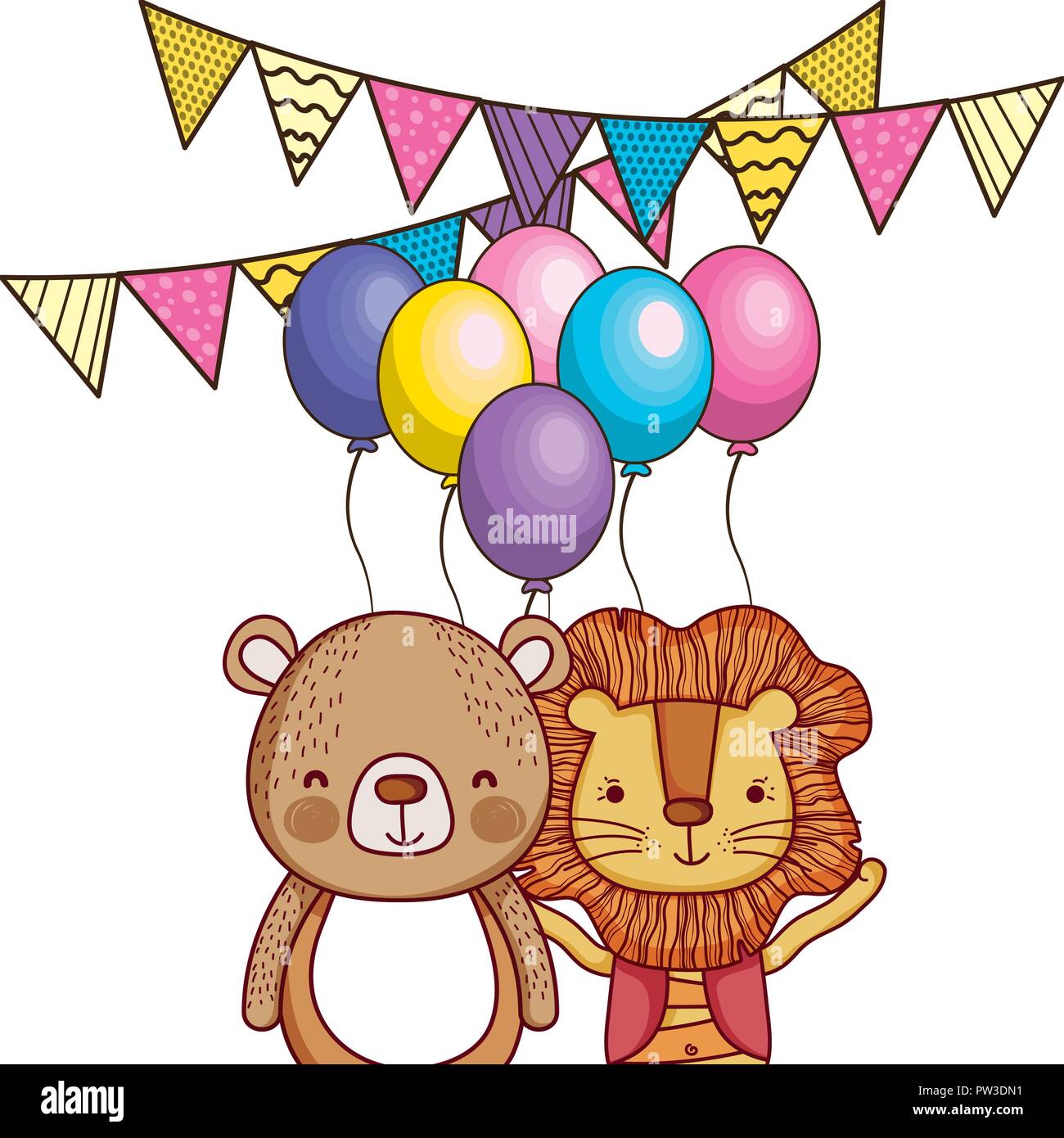 Joyeux Anniversaire Des Animaux Image Vectorielle Stock Alamy