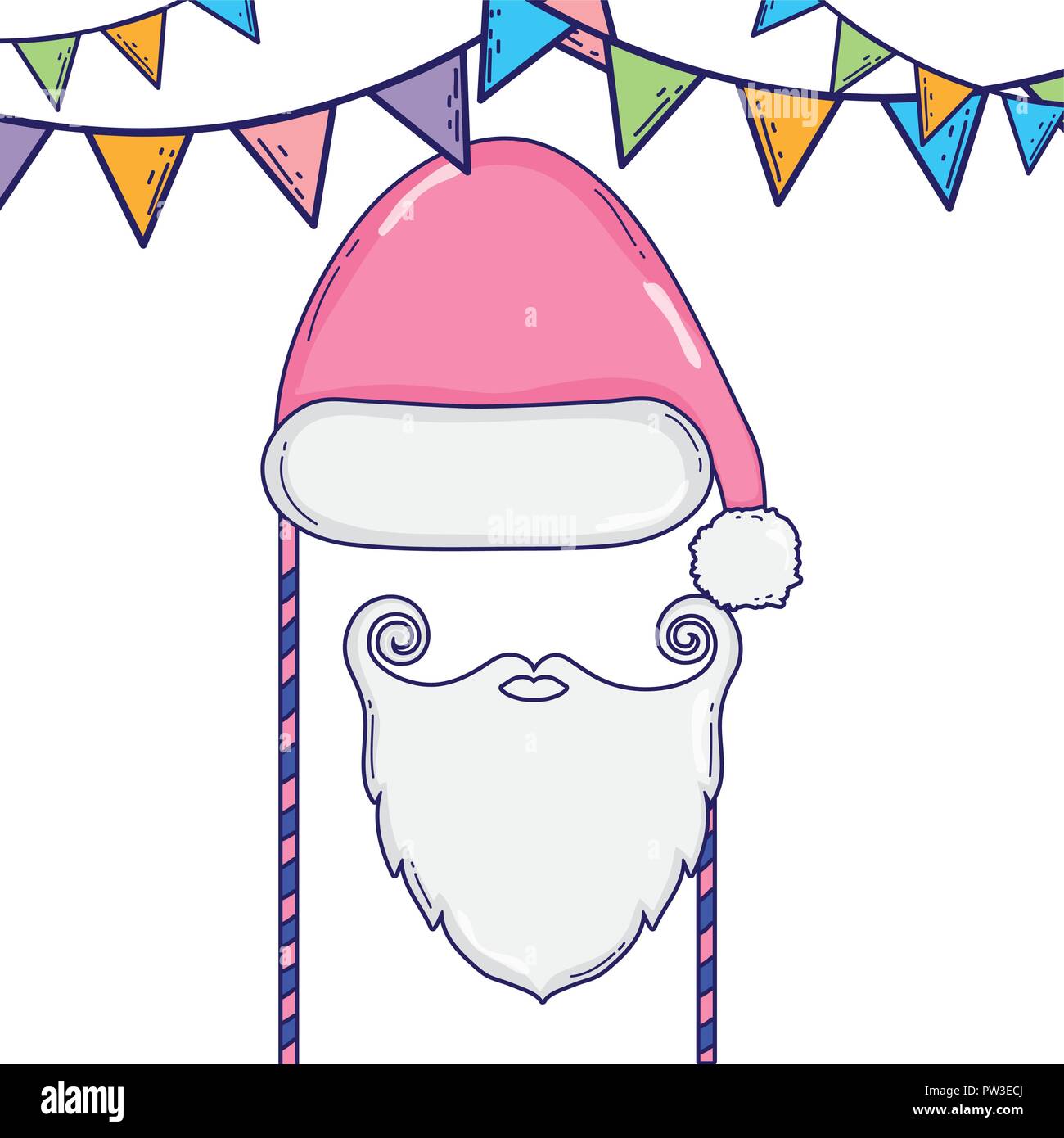 Stand de Noël Accessoires dessins animés Illustration de Vecteur