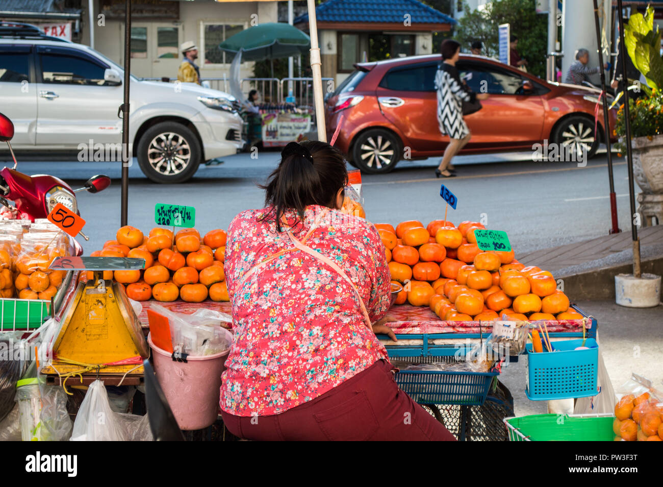 Chiang Rai, Thaïlande - 3 décembre 2017 : le district de Mae Sai, l'extrême nord de district de la province de Chiang Rai dans le nord de la Thaïlande. Banque D'Images