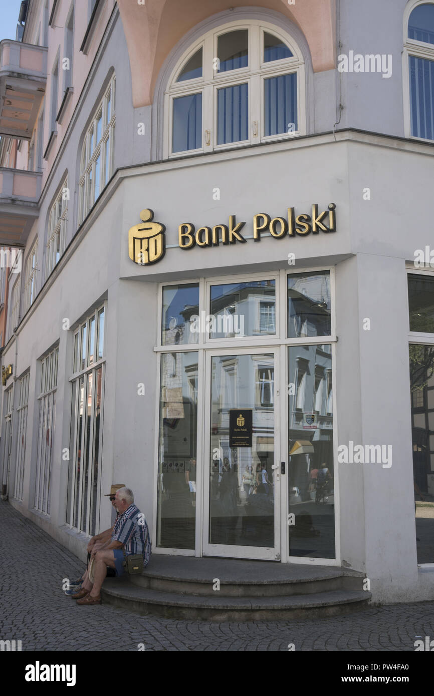 Direction générale de la banque de Pologne, Zielona Gora, Pologne. Banque D'Images