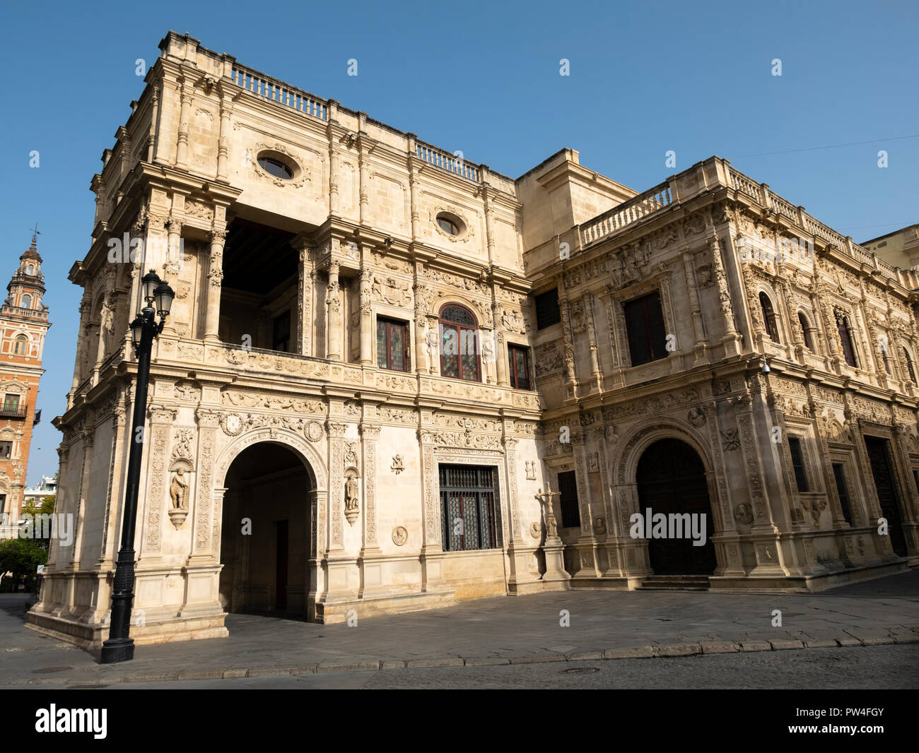 La Casa Consistorial de Séville (Séville) Hôtel de ville de Séville, Andalousie, espagne. Banque D'Images