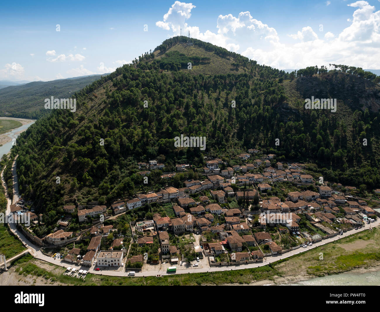 Berat Berat, comté, la République d'Albanie. Banque D'Images