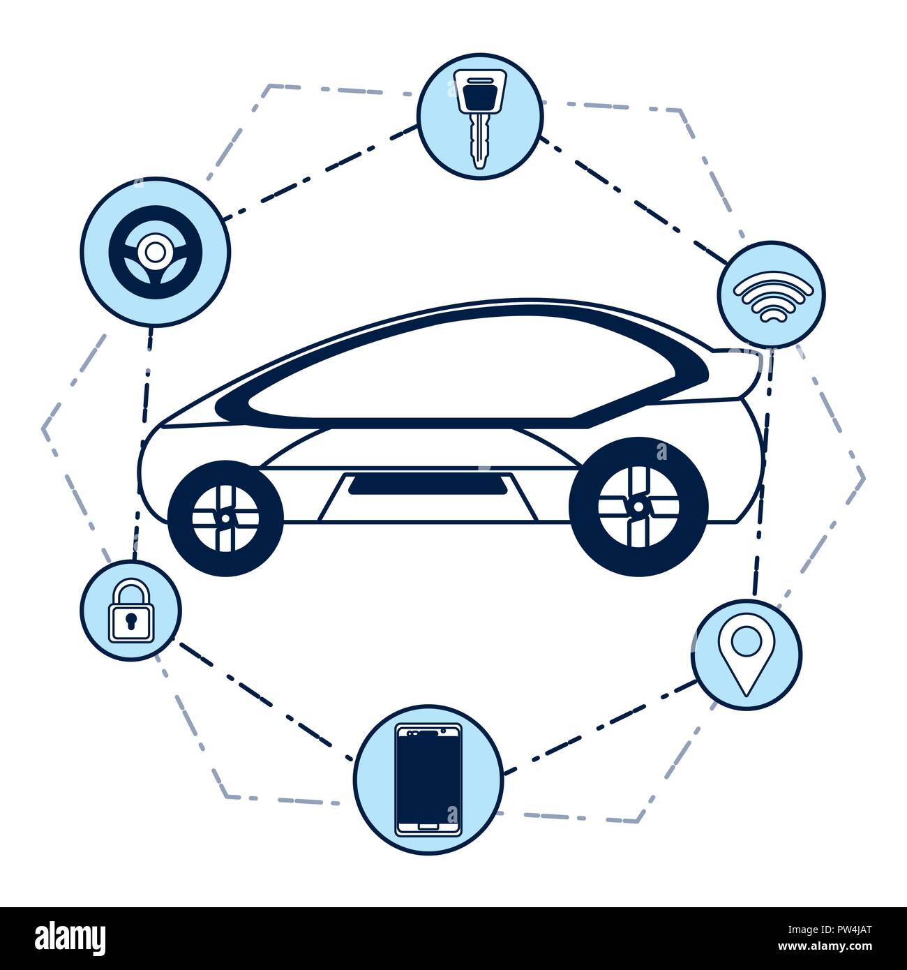 La technologie de repérage par GPS Illustration de Vecteur