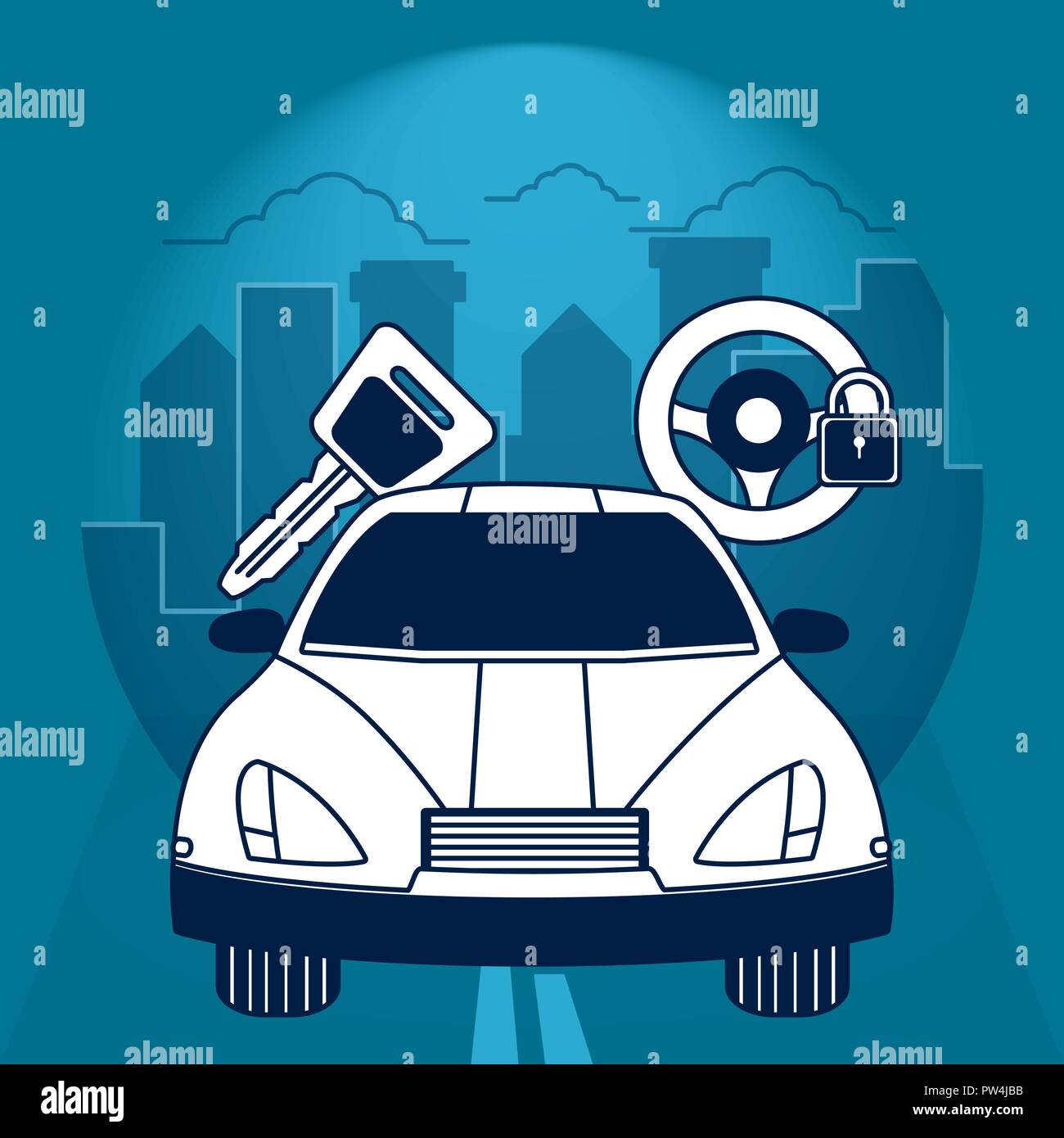 La technologie de repérage par GPS Illustration de Vecteur