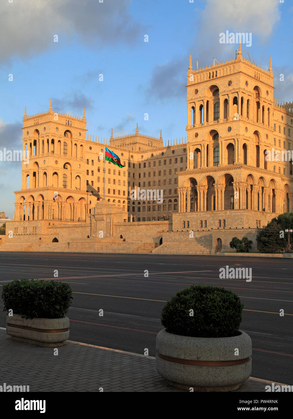 L'Azerbaïdjan, Bakou, Chambre de gouvernement, la place de la liberté, Banque D'Images