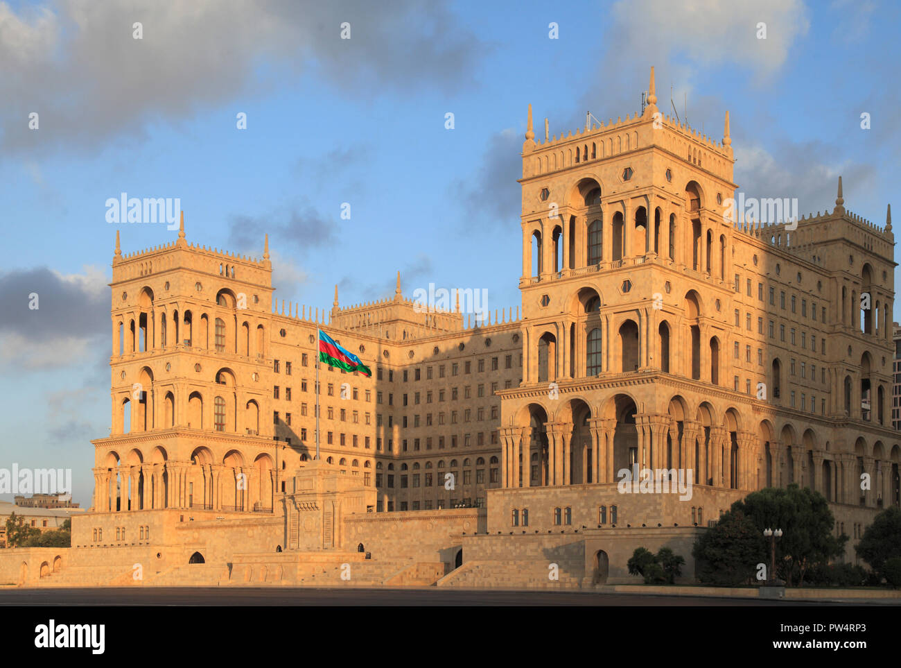 L'Azerbaïdjan, Bakou, Chambre de gouvernement, la place de la liberté, Banque D'Images