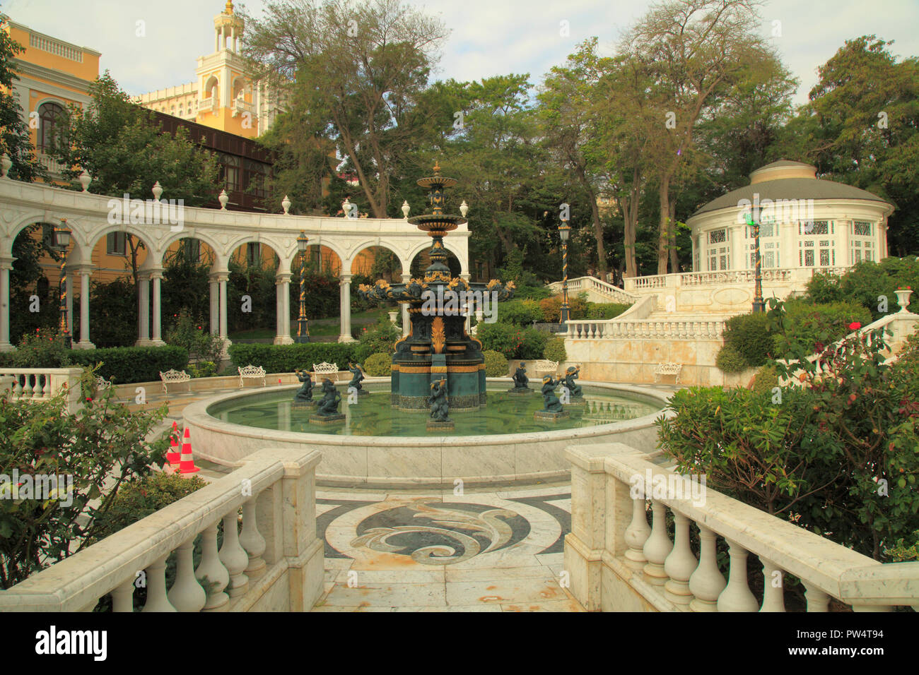 L'Azerbaïdjan, Bakou, Philharmonic Fountain Park, Banque D'Images