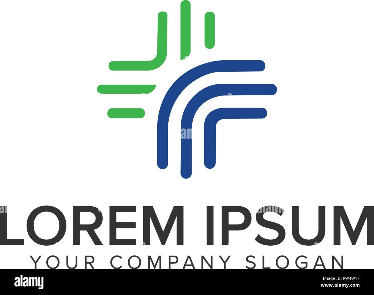 Logo croix médicale Illustration de Vecteur