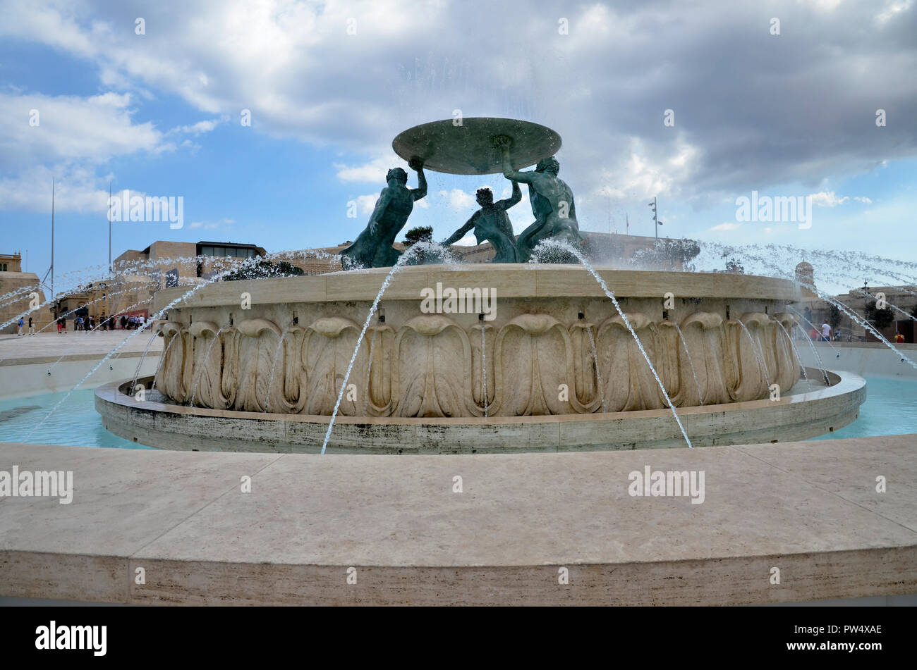 Malta Valletta Triton Fountain Banque De Photographies Et D images malta-valletta-triton-fountain-banque-de-photographies-et-d-images