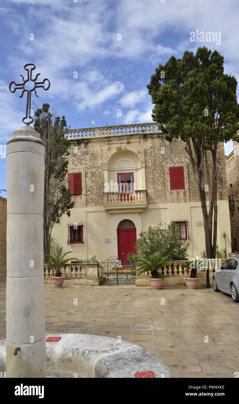 Bâtiments de la ville fortifiée de Mdina à Malte Banque D'Images