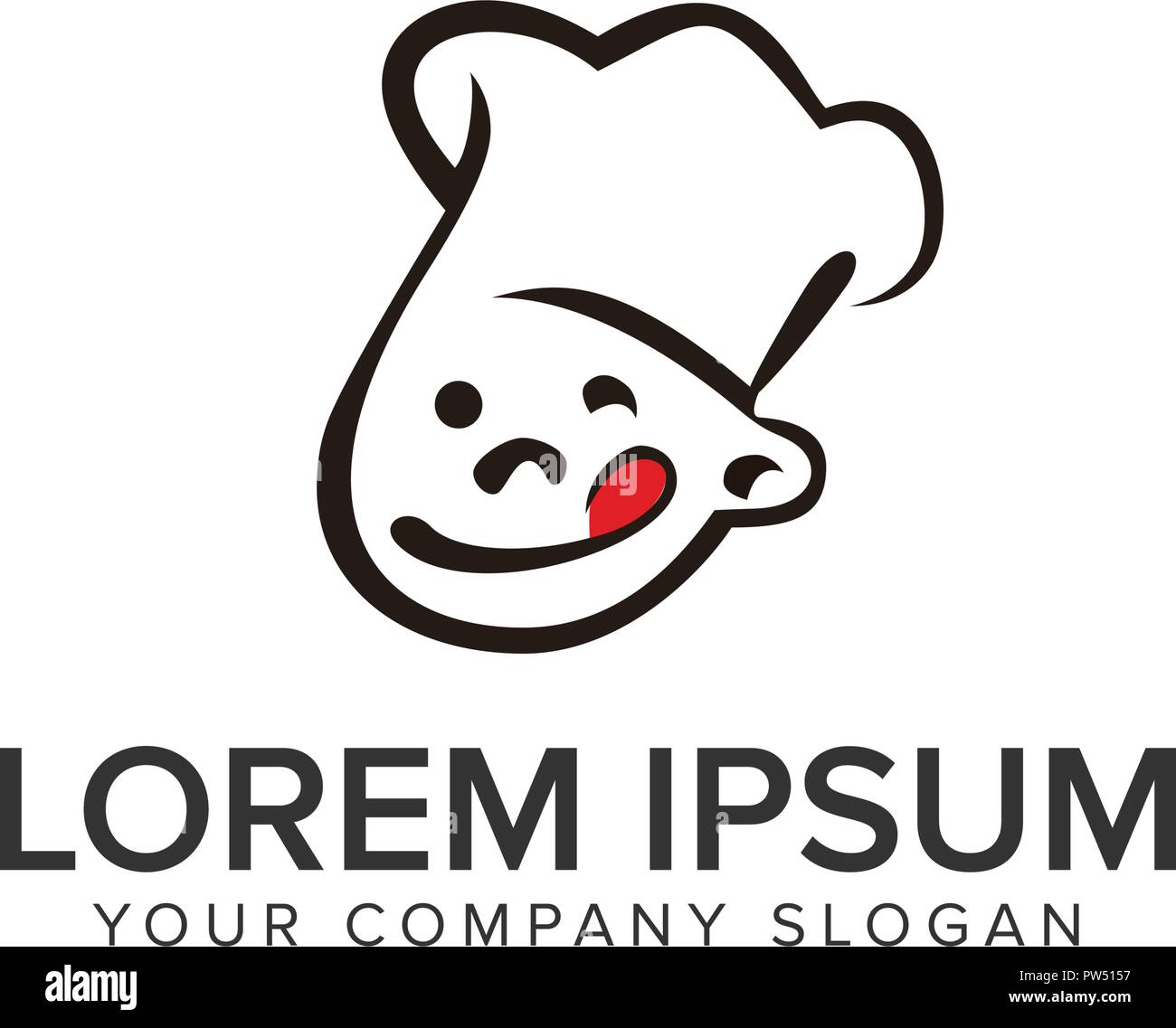 Le Chef de la conception de logo Vector Illustration Illustration de Vecteur