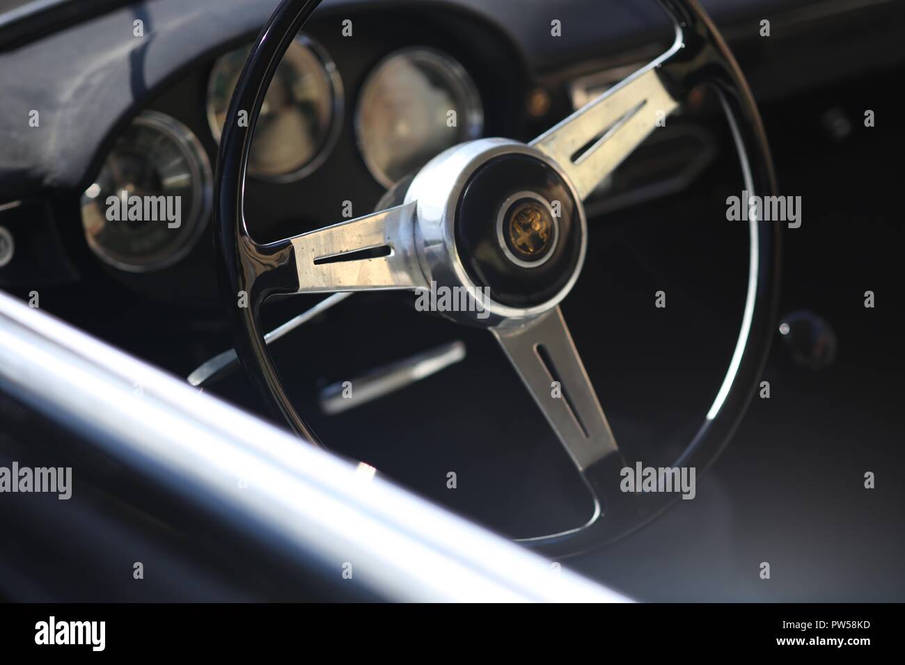 Dans le Cockpit au Château de Neuville à Gambais (78) - France. Banque D'Images