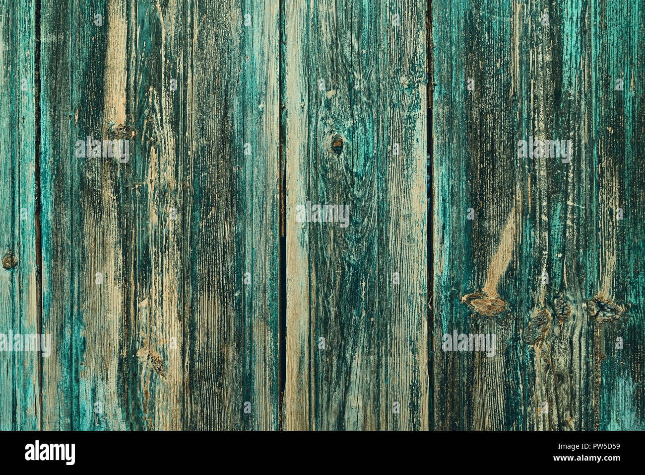 Mur à l'arrière-plan en bois peint vintage couleur vert, Close up texture naturelle Banque D'Images