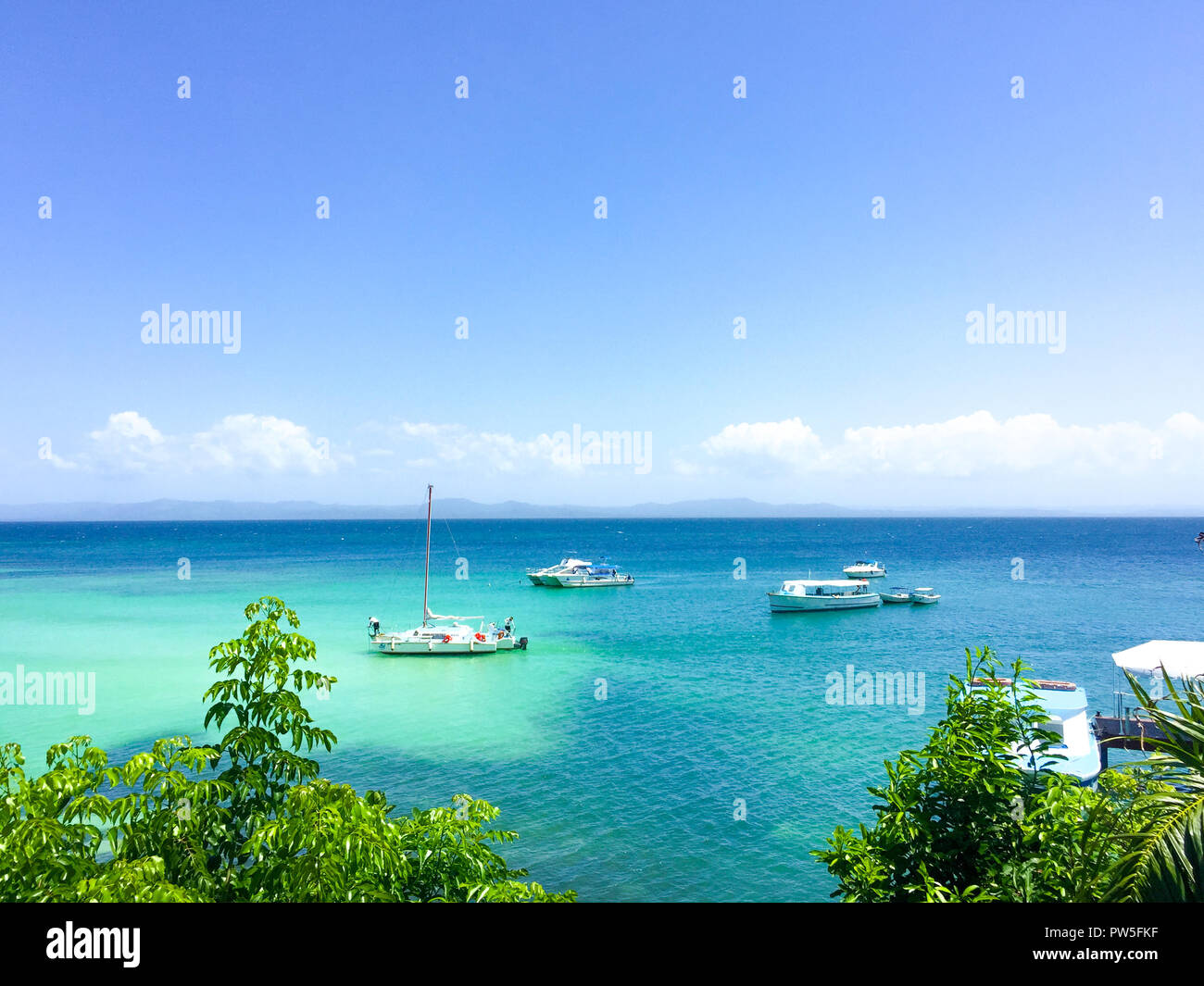 L'autre d'une belle île de la mer des Caraïbes Banque D'Images