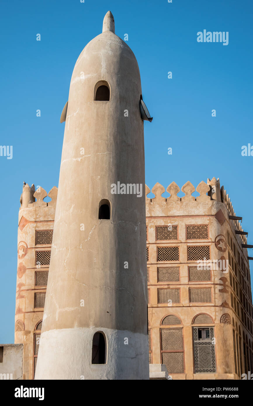 Vue extérieure de la Maison, restaurée Siyadi Muharraq, Bahrain Banque D'Images