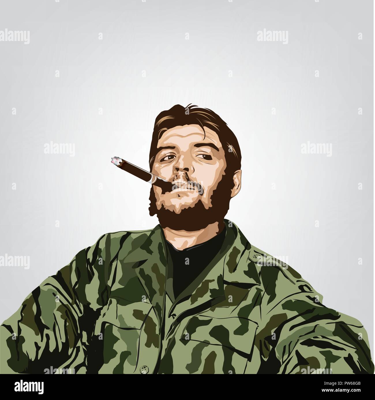 Ernesto 'Che' Guevara(1928 - 1967 ) était un révolutionnaire marxiste. Une grande figure de la révolution cubaine. Image Vecteur de Che Guevara, Illustration de Vecteur