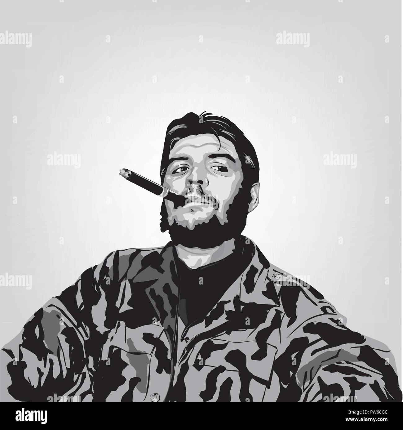 Ernesto 'Che' Guevara(1928 - 1967 ) était un révolutionnaire marxiste. Une grande figure de la révolution cubaine. Image Vecteur de Che Guevara, Illustration de Vecteur